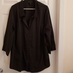 Black button down shirt